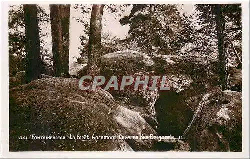 Moderne Karte Fontainebleau La Foret Apremont Caverne des Brigants