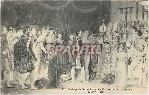 Ansichtskarte AK Mariage de Napoleon et de Marie Louise au Louvre (2 Avril 1810 Napoleon 1er