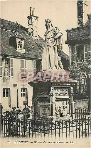 Cartes postales Bourges Statue de Jacques Coeur