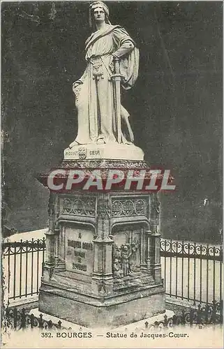 Cartes postales Bourges Statue de Jacques Coeur