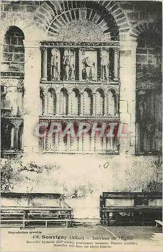 Ansichtskarte AK Souvigny (Allier) Interieur de l'Eglise