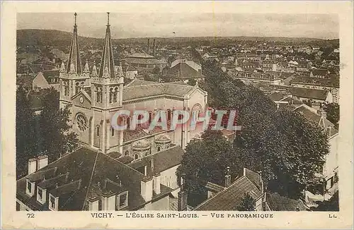 Cartes postales Vichy L'Eglise Saint Louis Vue Panoramique