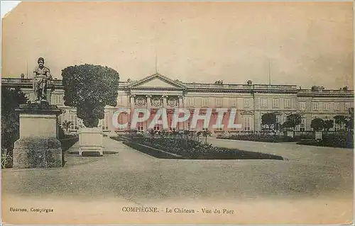 Cartes postales Compiegne Le Chateau vue du Parc