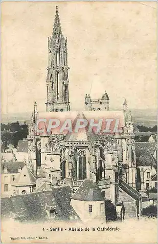 Cartes postales Senlis Abside de la Cathedrale