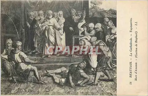 Ansichtskarte AK Beauvais La Cathedrale Tapisseries Mort d'Ananie (Carton de Raphael)