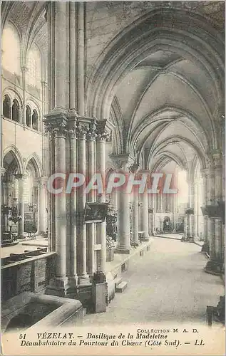 Ansichtskarte AK Vezelay Basilique de la Madeleine Deambulatoire du Pourtour du Choeur (Cote Sud)