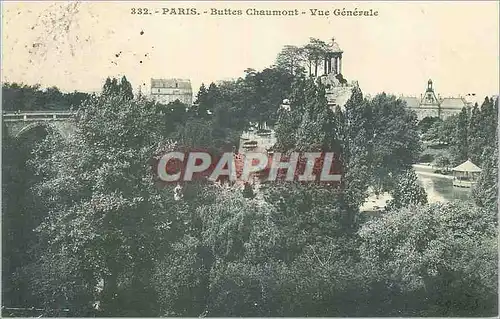 Cartes postales Paris Buttes Chaumont Vue Generale