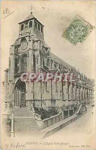 Cartes postales Lisieux L'Eglise Saint Jacques (carte 1900)