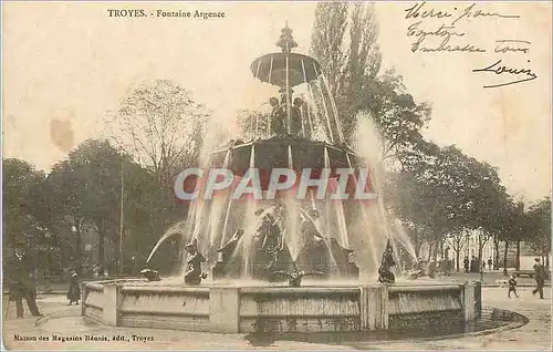 Cartes postales Troyes Fontaine Argence
