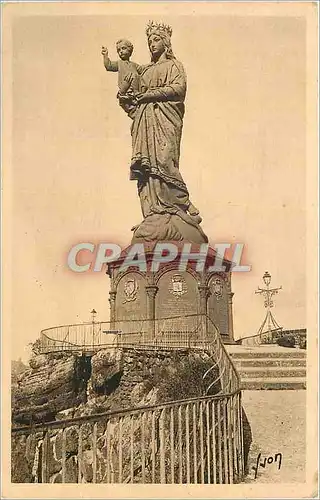 Ansichtskarte AK Le Puy (Haute Loire) Statue de N d de France sur le Rocher Corneille