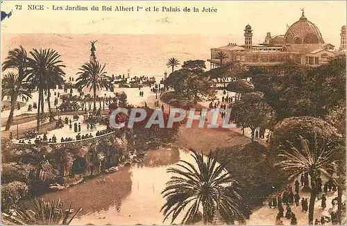 Cartes postales Nice Les Jardins du Roi Albert 1er et le Palais de la Jetee