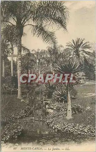 Cartes postales Monte Carlo Le Jardin