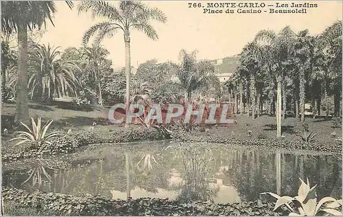 Cartes postales Monte Carlo Les Jardins Place du Casino Beausoleil