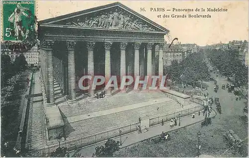 Cartes postales Paris Panorama de la Madeleine et des Grands Boulevards