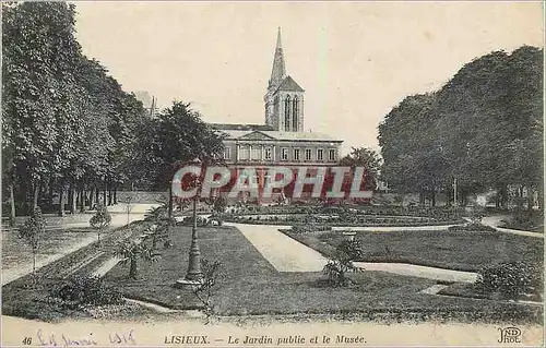 Cartes postales Lisieux Le Jardin Public et le Musee