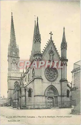 Cartes postales La Delivrande (Calvados) Vue de la Basilique Portail principal