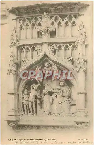 Cartes postales Lisieux Eglise St Pierre Bas Relief XVe Siecle (carte 1900)
