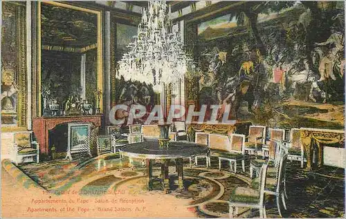 Cartes postales Palais de Fontainebleau Appartements du Pape Salon de reception