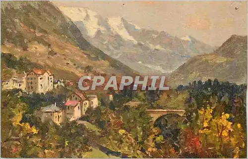 Cartes postales Saint Gervais les Bains Le Pont du Diable et le Dome du Miage (3669 m)