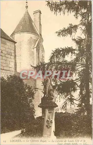Ansichtskarte AK Loches Le Chateau Royal Le Levrier de Louis XII et la Tour Agnes Sorel