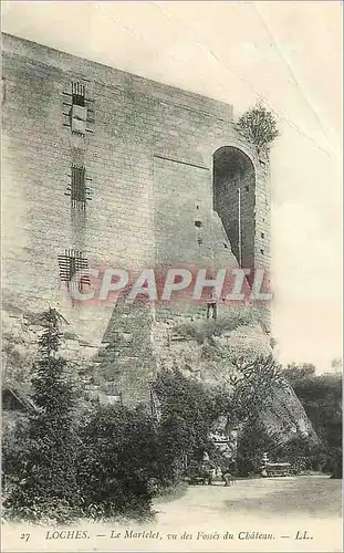 Ansichtskarte AK Loches Le Martelet vu des Fosses du Chateau