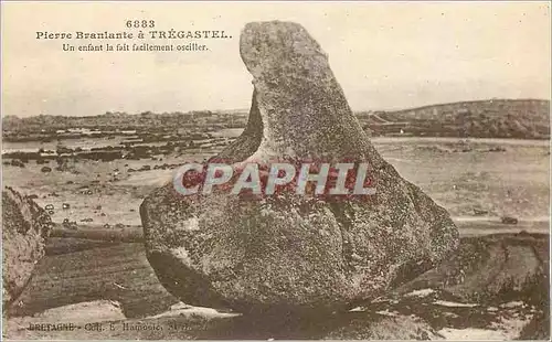 Ansichtskarte AK Pierre Branlante a Tregastel Un Enfant la fait facilement Osciller