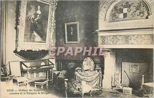 Cartes postales Vitre Chateau des Rochers Chambre de la Marquise de Sevigne