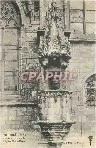 Cartes postales Vitre (I et V) Chaire Exterieure de l'Eglise Notre Dame