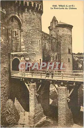 Cartes postales Vitre (I et V) Le Pont Levis du Chateau