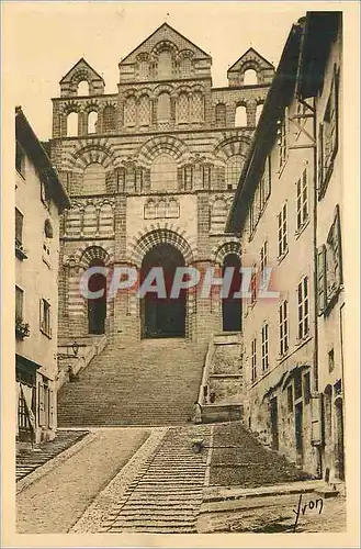 Ansichtskarte AK Le Puy (Haute Loire) La Douce France Basilique de Notre Dame du Puy La Facade