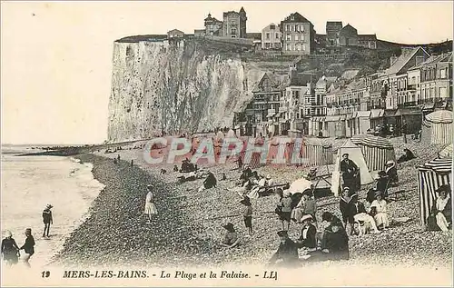 Cartes postales Mers les Bains La Plage et la Falaise