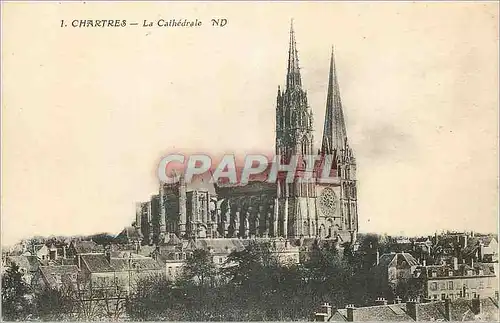 Cartes postales Chartres La Cathedrale