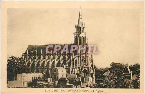 Cartes postales Rouen Bonsecours L'Eglise