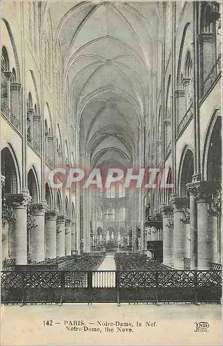 Cartes postales Paris Notre Dame La Nef