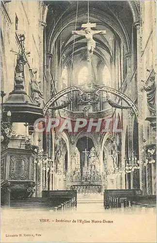 Cartes postales Vire Interieur de l'Eglise Notre Dame Christ