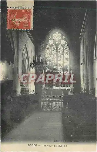 Cartes postales Orbec Interieur de l'Eglise