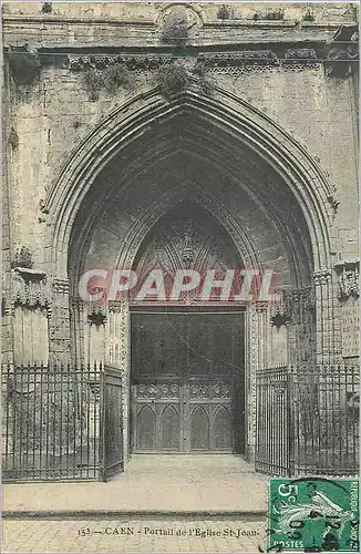 Ansichtskarte AK Caen Portail de l'Eglise St Jean