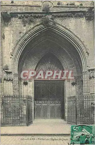 Cartes postales Caen Portail de l'Eglise St Jean