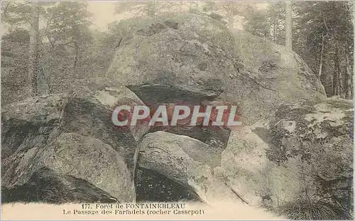 Cartes postales Foret de Fontainebleau Le Passage des Farfadets (Rocher Cassepot)