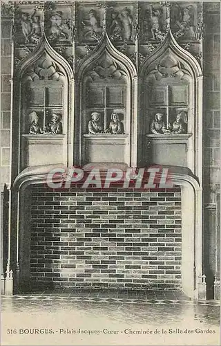 Ansichtskarte AK Bourges Palais Jacques Coeur Cheminee de la Salle des Gardes