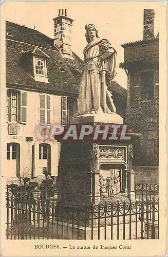 Ansichtskarte AK Bourges La Statue de Jacques Coeur