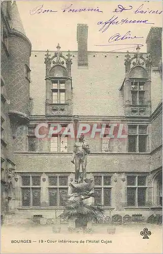 Ansichtskarte AK Bourges Cour Interieur de l'Hotel Cujas