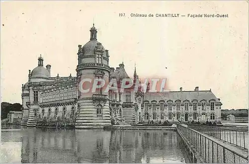 Cartes postales Chateau de Chantilly Facade Nord Ouest