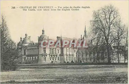 Cartes postales Chateau de Chantilly Vue prise du Jardin Anglais
