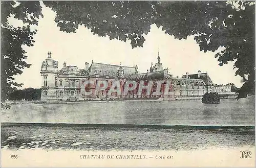 Cartes postales Chateau de Chantilly Cote Est