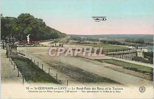 Ansichtskarte AK St Germain en Laye Le Rond Point des Roses et la Terrasse Vue Splendide sur la Vallee de la Sein