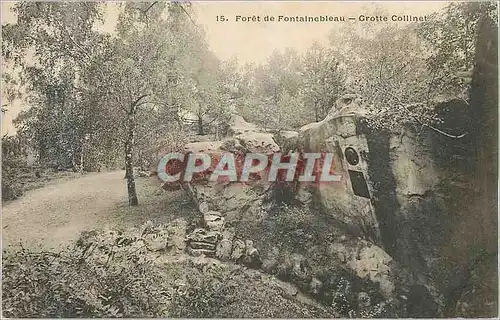 Cartes postales Foret de Fontainebleau Grotte Collinet