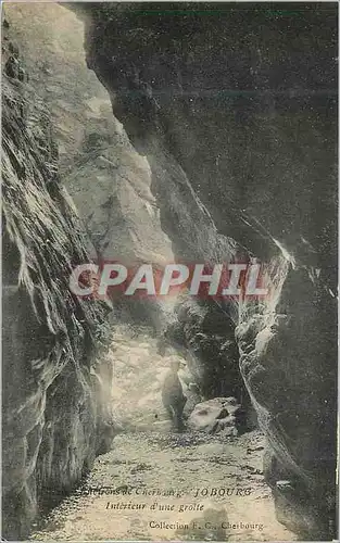 Ansichtskarte AK Environs de Cherbourg Jobourg Interieur d'une Grotte