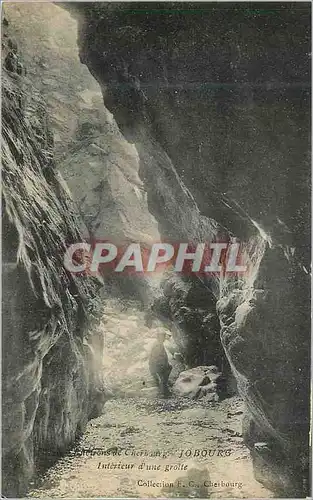 Cartes postales Environs de Cherbourg Jobourg Interieur d'une Grotte