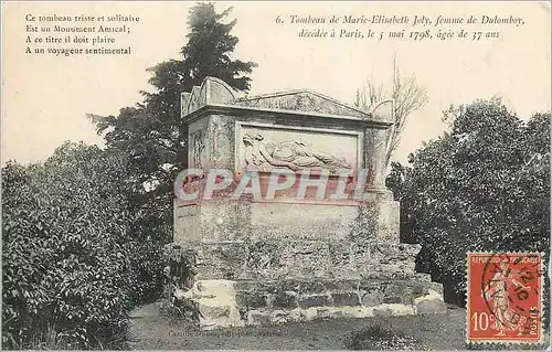 Ansichtskarte AK Tombeau de Marie Elisabeth Joly Femme de Dulomboy decedee a Paris
